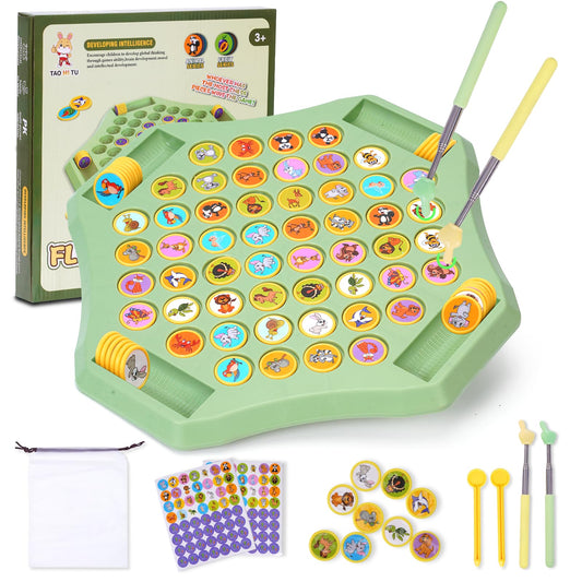 Gencokok Animal Flip Chess Board with colorful animal art for engaging learning.