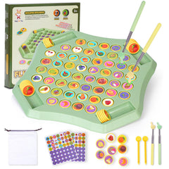 Gencokok fruit flip chess set with colorful cards for kids' learning.