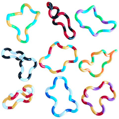 Generic 9-piece fidget toy set in vibrant colors for focus and stress relief.