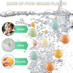 Generic Ball Pit Balls in play action with kids creating joyful scenes.