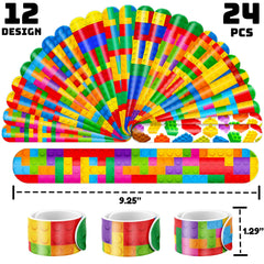 Generic Building Block Party Favors tattoos flames design as quick rewards at parties.