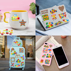 Generic Building Block Party Favors variety tattoos for rewards and craft stations.