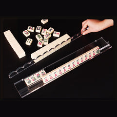 Generic crystal-clear mahjong racks showing tiles clearly for strategy