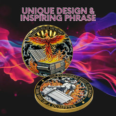 Generic Dumpster Fire Coin with 3D UV print adds vibrant, lasting detail.