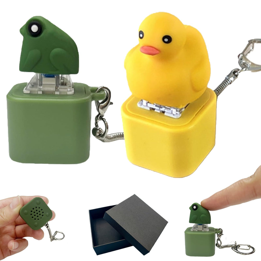Generic Frog Croaking Fidget Toy keychain emits playful croaks for mood relief.