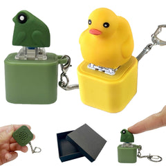 Generic Frog Croaking Fidget Toy keychain emits playful croaks for mood relief.