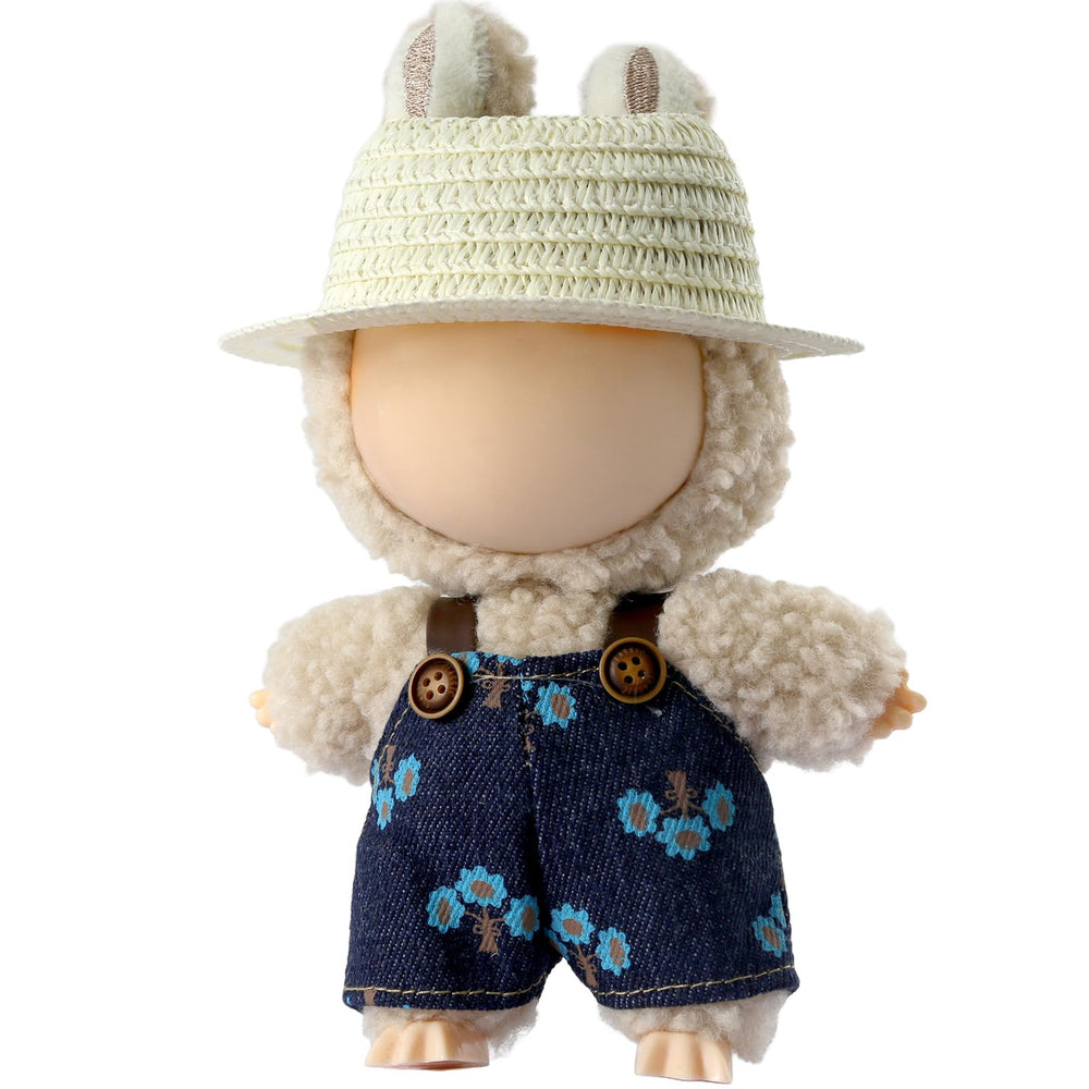 Generic Labubu crochet outfit detail close-up showing soft texture.