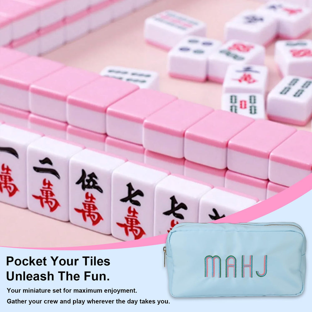 Generic Mahjong Bag made of soft, scratch-resistant polyester for durable use.