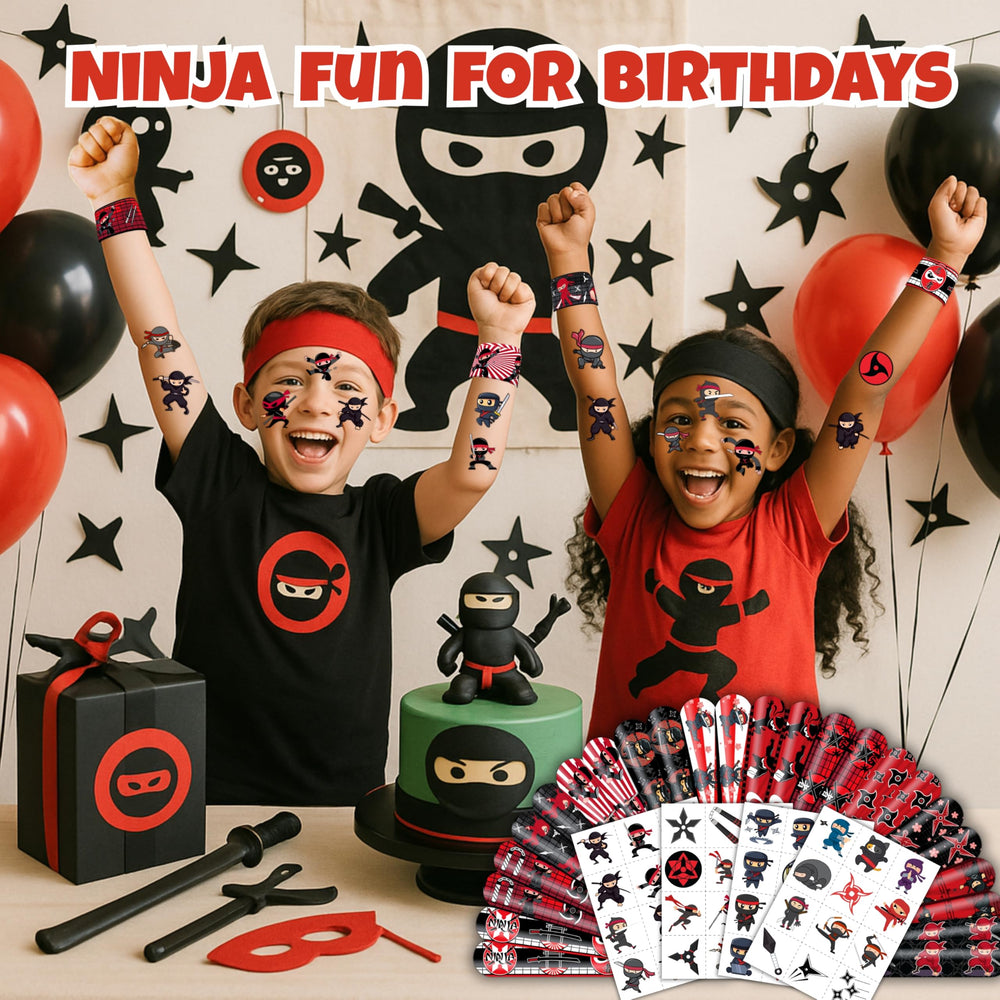 Generic Ninja bracelets pack easy-to-wear closeup emphasizing quick snaps and fit.