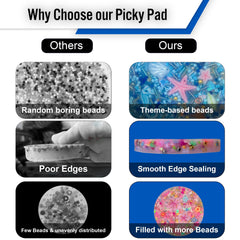Generic Picky Pad closeup beads highlighting large and small beads for sensory play