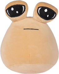 Generic Pou plush doll with expressive face for imaginative play and companionship.