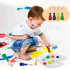 Generic preschool art brushes set for paints, glue, and crafts.