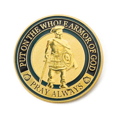 Generic Put on The Whole Armor of God coin display ready for car desk or altar