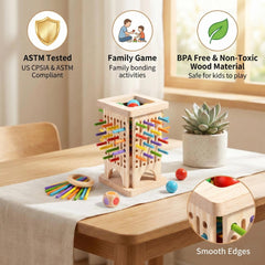 Generic Ring Balance Challenge demonstrates balance while stacking sticks.