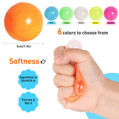 Generic sticky ball fidget toy in soft material for calming and concentration