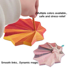 Generic stress-relief star fidget demonstrates transformable segments for varied play.