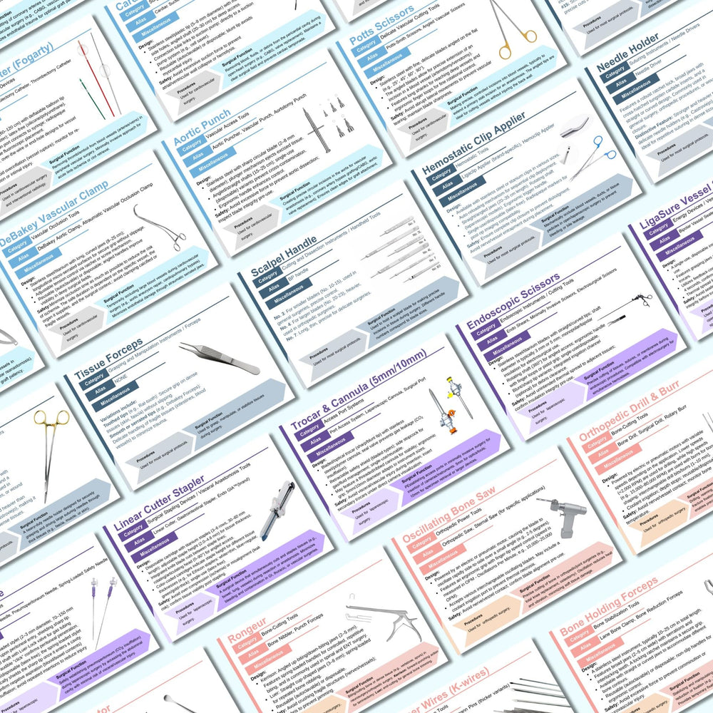 Generic Surgical Instruments Flashcards make a thoughtful gift for surgical tech students