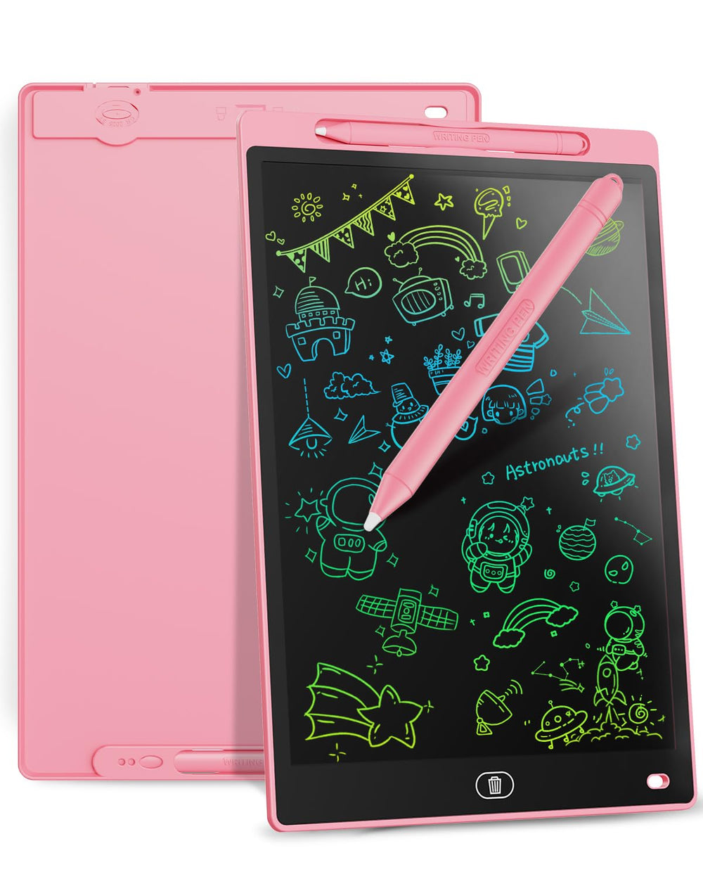 Genialba LCD Writing Board 16in with colorful screen for mess-free kid drawing