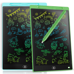 Genialba LCD writing tablet 10-inch blue-green display ideal for color doodles.