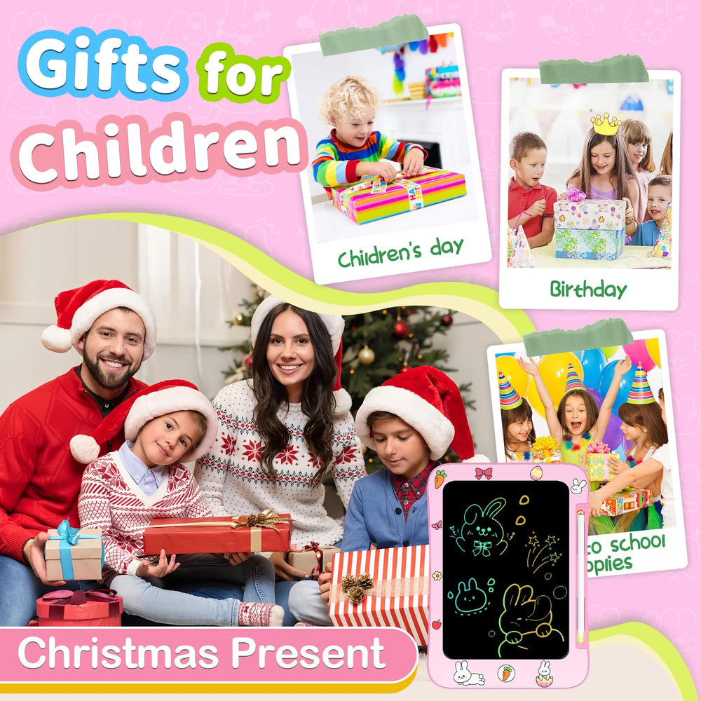 Genialba Gift-ready rabbit LCD tablet, ideal for birthdays and holidays.