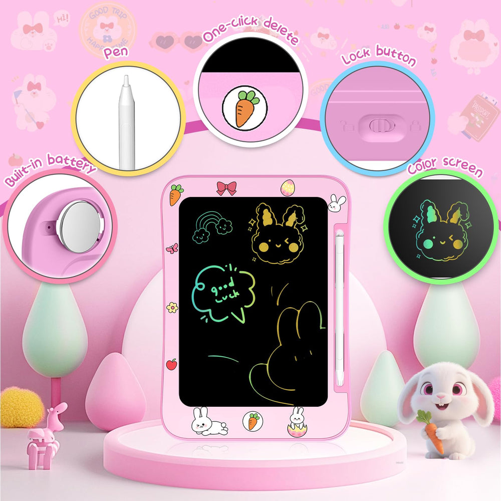 Genialba LCD writing tablet in use by a child for doodling and learning.