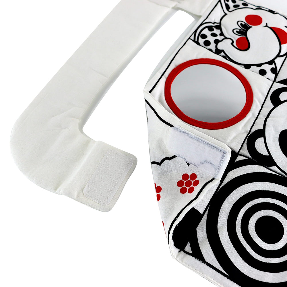 Genius Baby Toys reversible panel side 2 reveals animal images for varied visual stimulation.