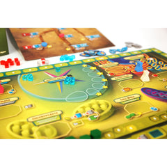 Genius Games Cellulose player pieces ready for worker-placement deployment to plan strategies.