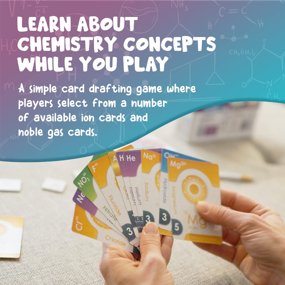 Genius Games Ion noble gases card collection on the table