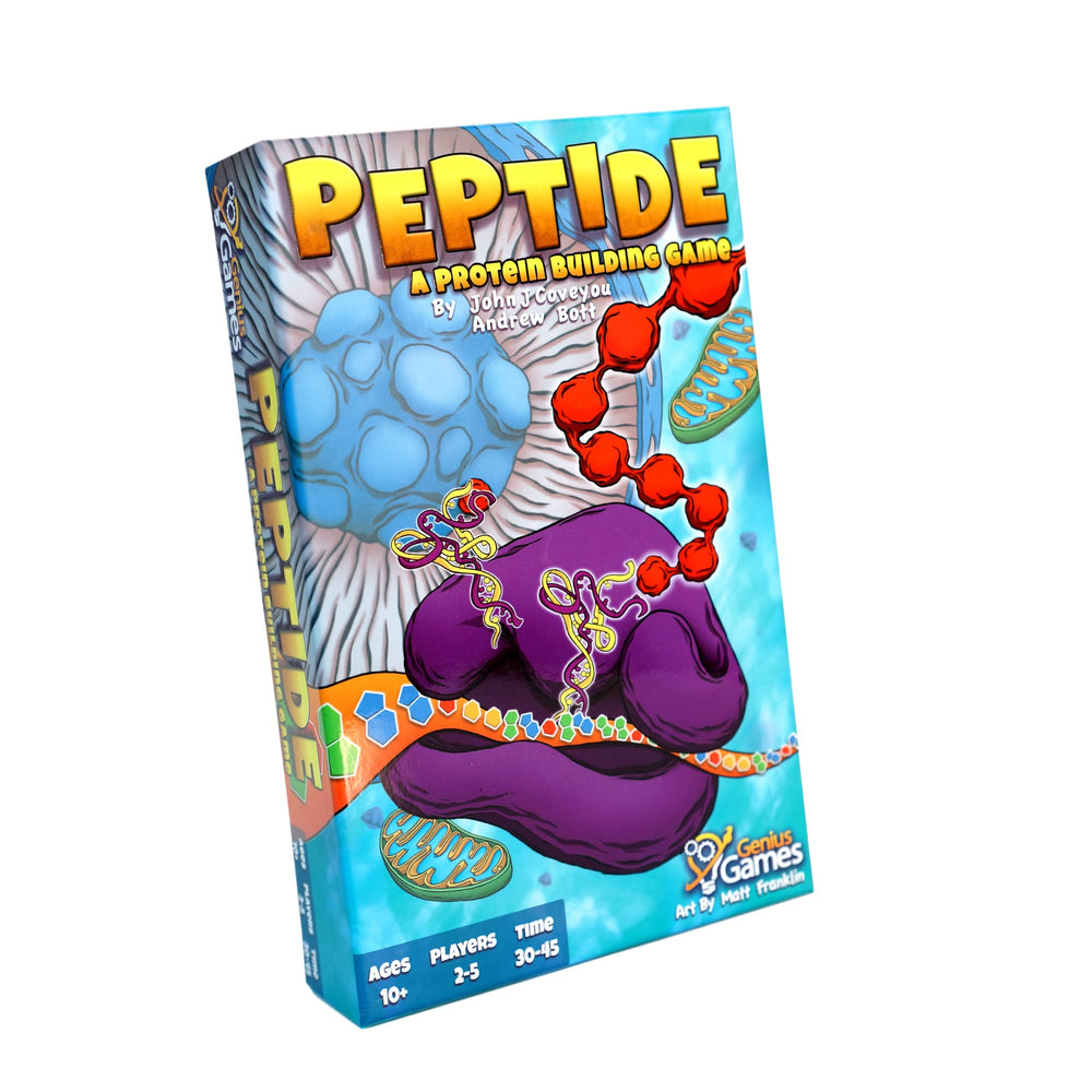 Genius Games Peptide amino acids cards help players build protein chains and learn sequencing.