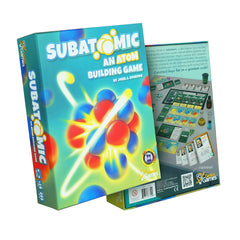 Genius Games Subatomic particle-draft in action, hands-on STEM learning.