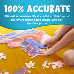 Genius Games wall-display-ready heart puzzle adds educational decor.