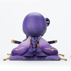 GENSHIN IMPACT Narukami Ogosho statue, dynamic pose conveying thunder god energy for shelf display.