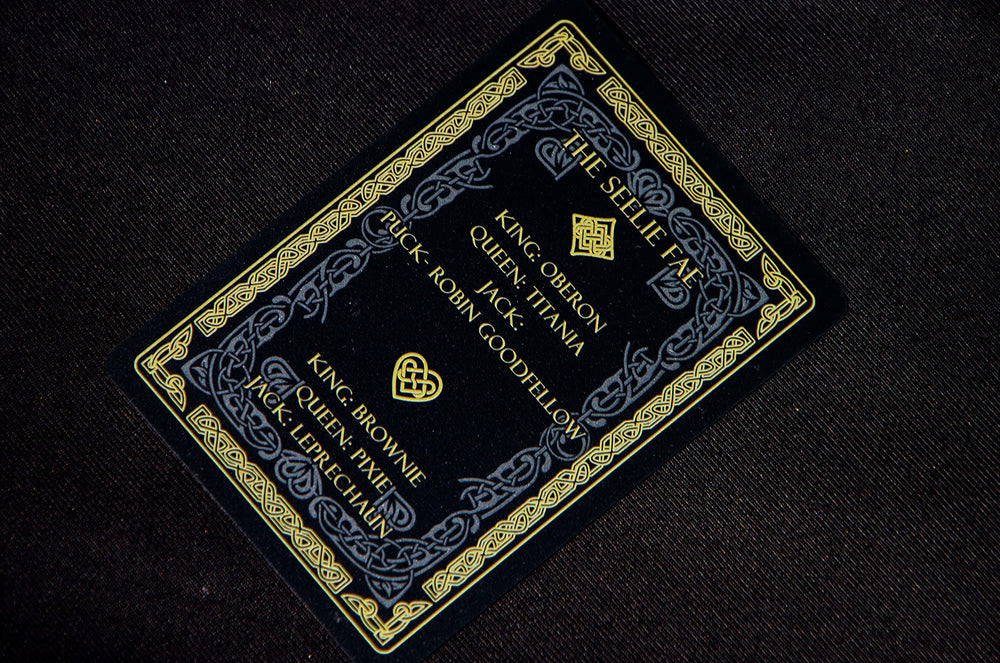 Gent Supply Co gold foil tuck box of the Fae deck