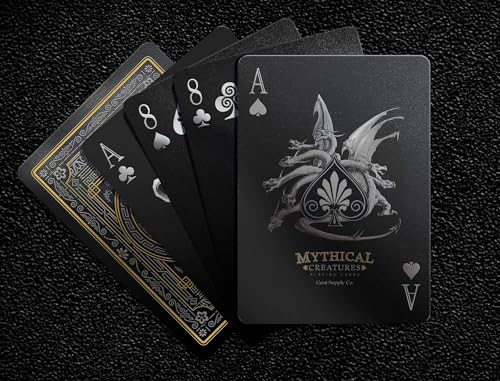 GENT SUPPLY CO Mythical Creatures Playing Cards complete deck with 52 cards, Jokers, and guide.