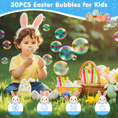 Genuvi Easter bubble wands in a colorful Easter basket ready for gifting