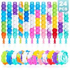 Genuvi Easter rabbit pop bracelet set in colorful design, ideal for party favors.