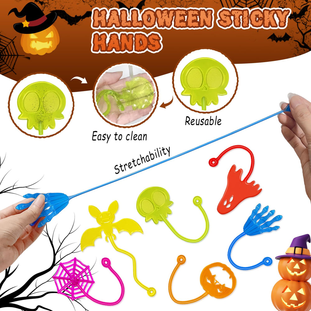 Genuvi Halloween sticky hands ghost shape perfect party favor activity.