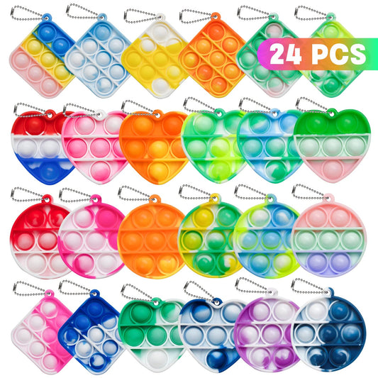 Genuvi pop fidget toy 24-pack for classroom prizes and party favors.