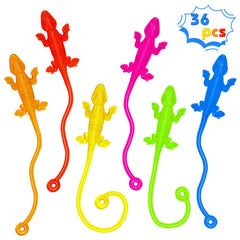Genuvi sticky hands bulk 36pcs, lizard shape, ideal for party favors and classroom prizes.