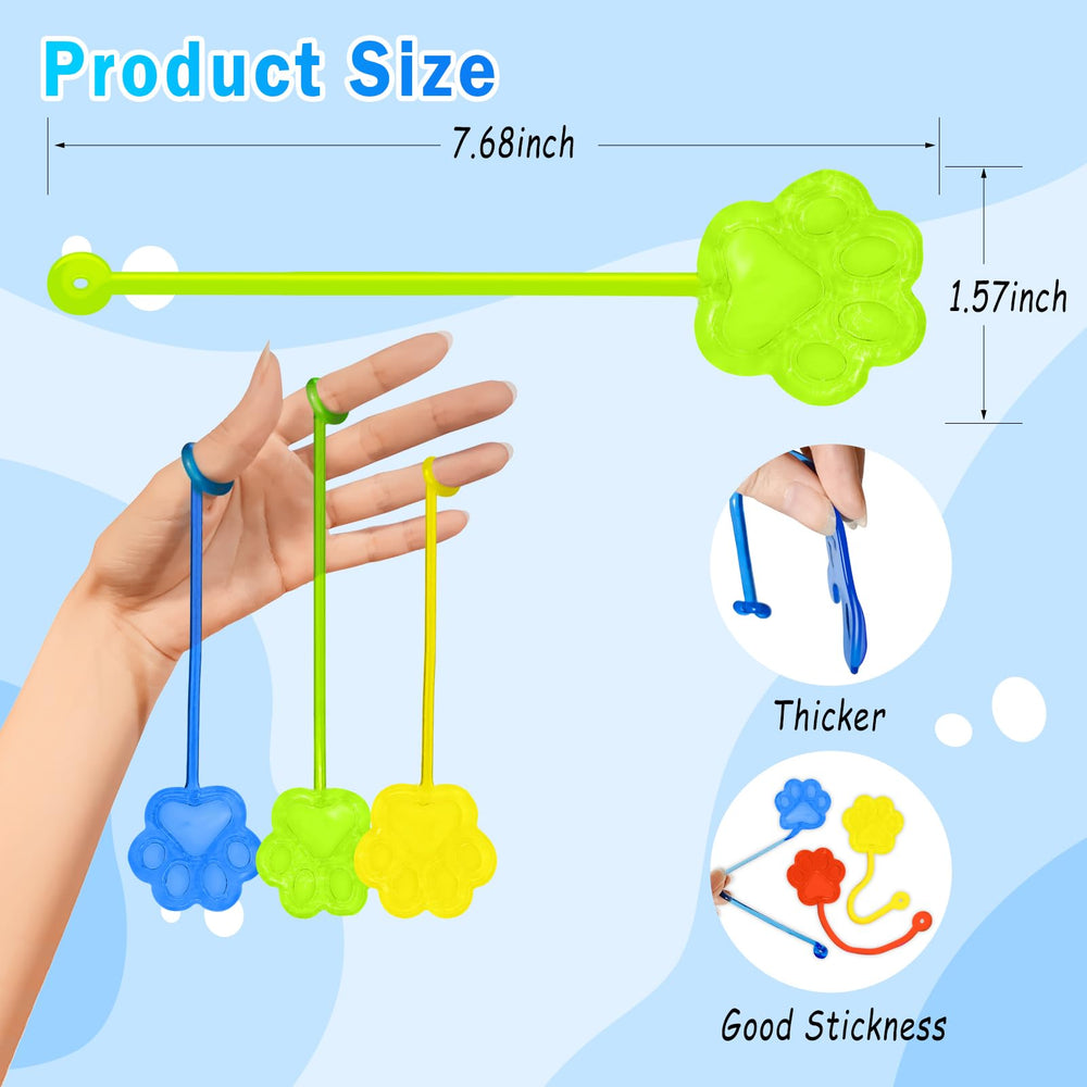 Genuvi Sticky Hands colorful stretchy fidgets for kids ages 4-12.