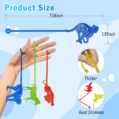 Genuvi Sticky Hands throw and stick—fun fidget toy for walls, ceilings, and surfaces.