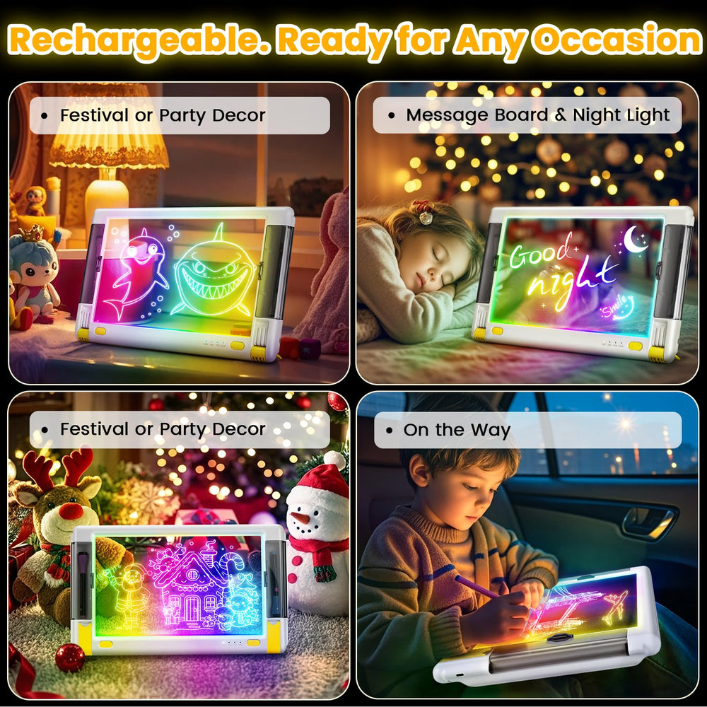 Geokay 9 neon light modes for vibrant, customizable art experiences.