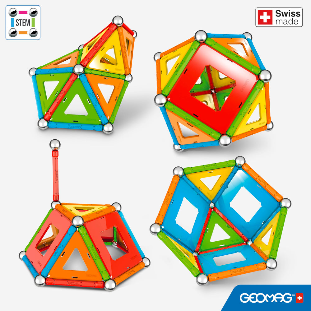 Geomag Confetti steel spheres form a durable base for creative constructions.