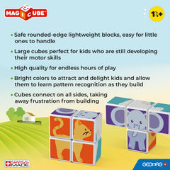 Geomag MagiCube Animal Friends build on all sides fostering creativity and problem solving