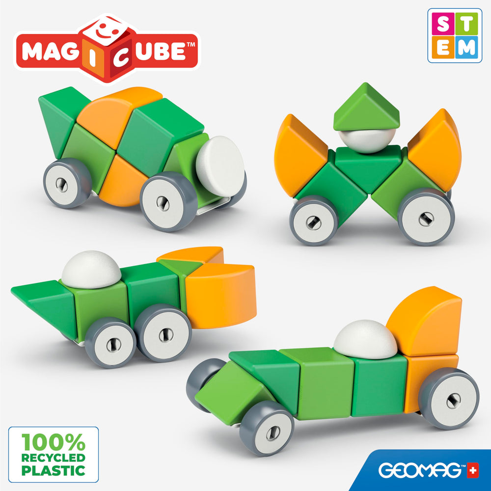 Geomag Magicube easy-grip blocks help toddlers develop fine motor skills.