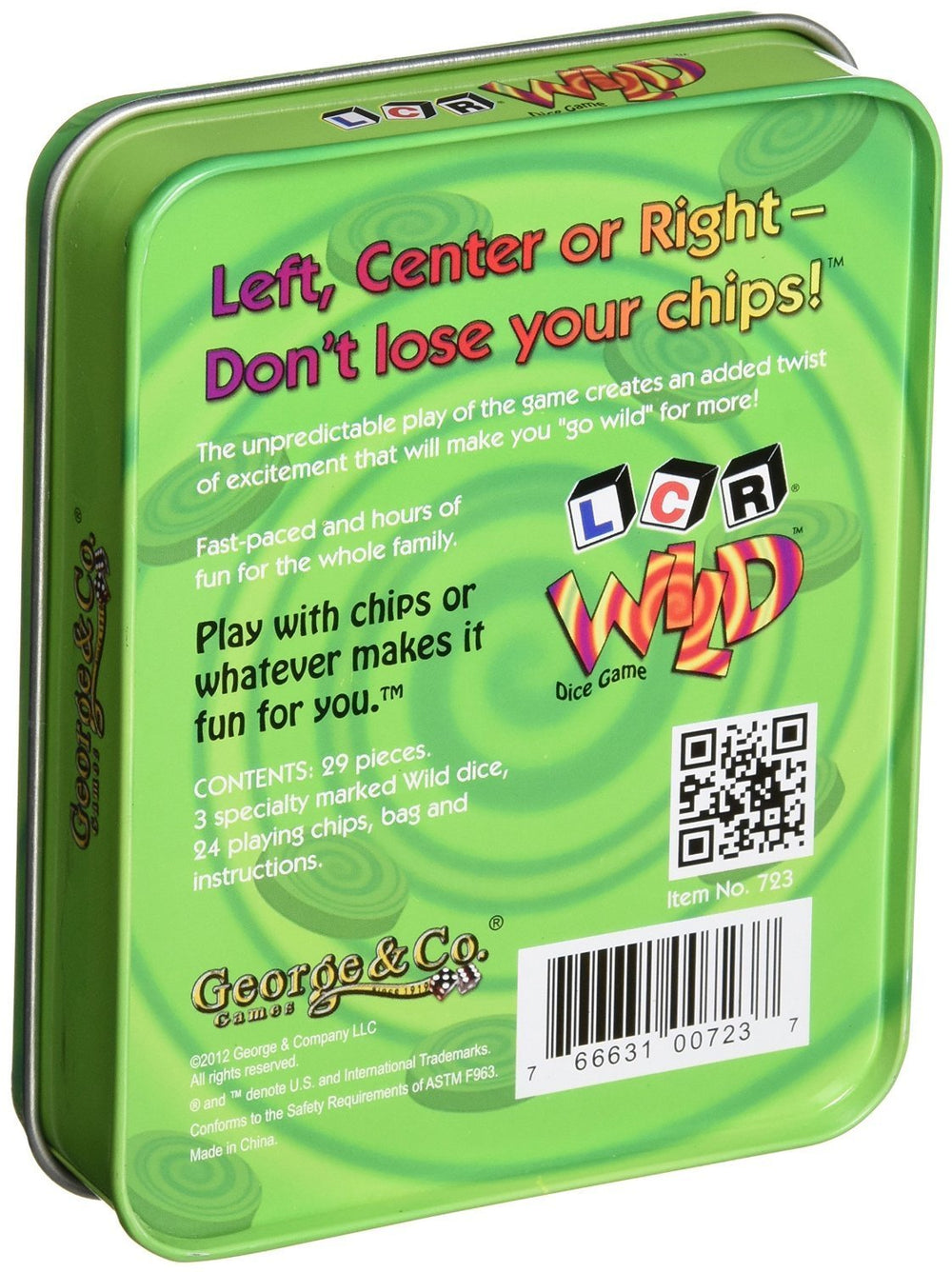 George GEO0723 LCR Wild chips for quick decision-making fun.