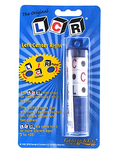 George LCR dice cubes with three marked faces for dynamic left-right-center action.