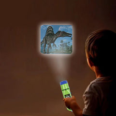 Georgie Porgy dinosaur projector projects onto the ceiling for immersive play