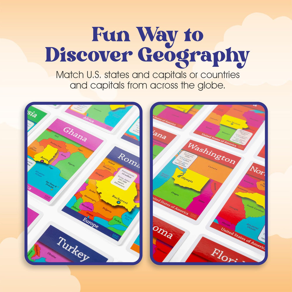 Geotoys GeoBingo family game for group learning and fun.