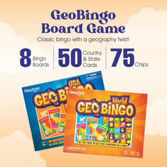 Geotoys GeoBingo world countries cards to explore geography and capitals.